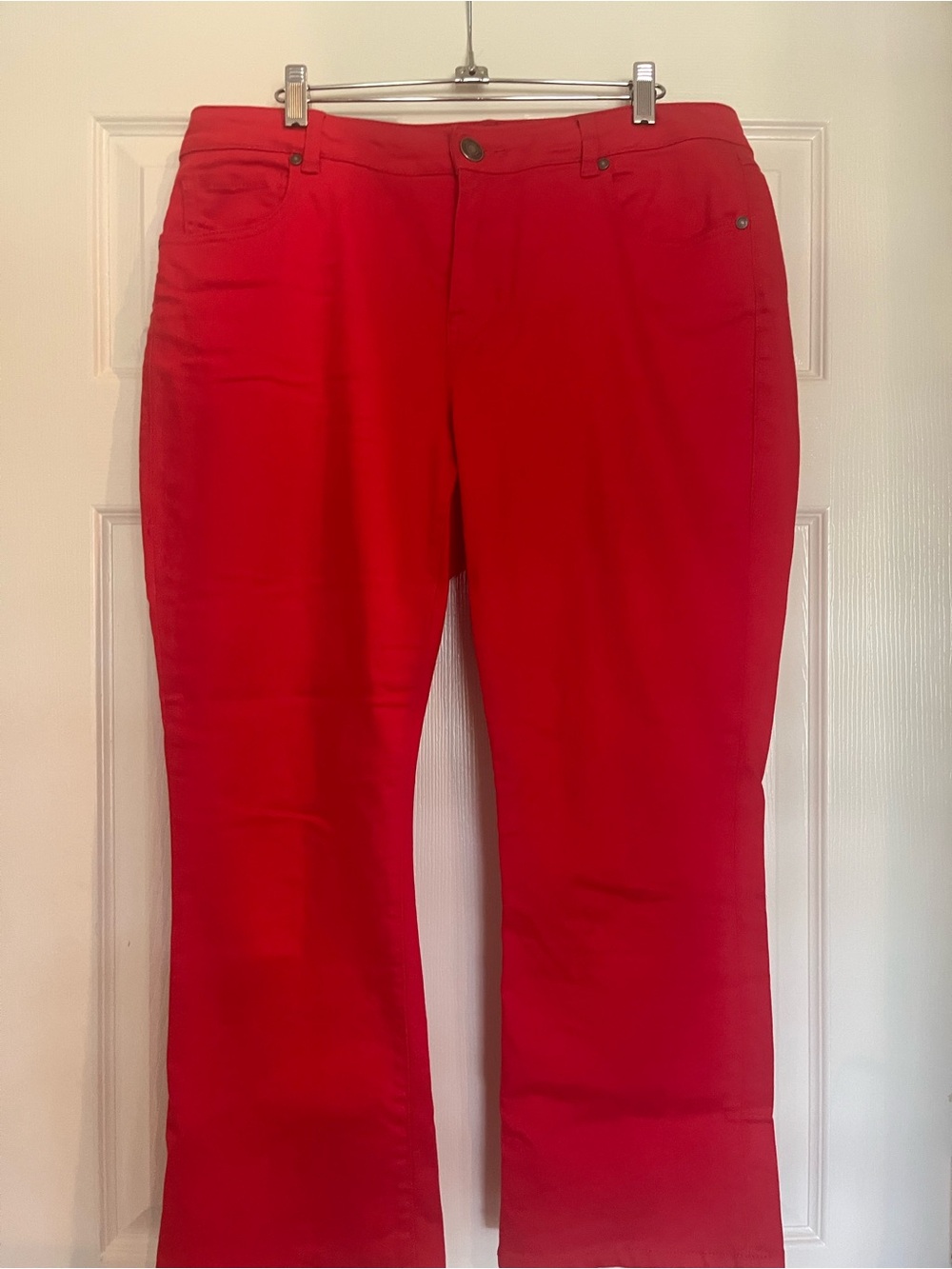 CAbi Red Flare Jeans